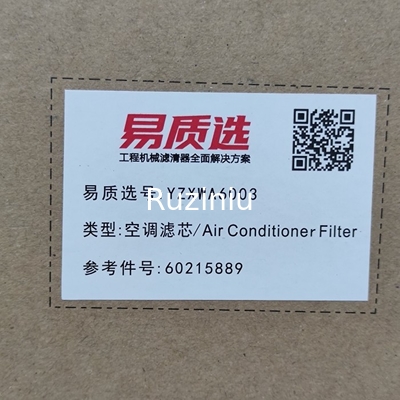 60215889 Elemen Filter AC Untuk Sany SY55/SY60/SY65