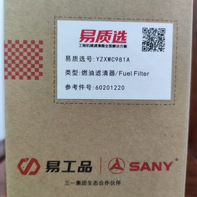 60201220 Filter Bahan Bakar Sany SY55/SY60/SY85/SY95/SY215/SY305/SY485/SY500 Berlaku Untuk 4JG1/4JJ1/4BG1/6HK1/6WG1